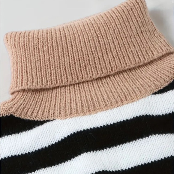 NWT Striped Turtle Neck Knitted Sweater - Picture 5 of 6
